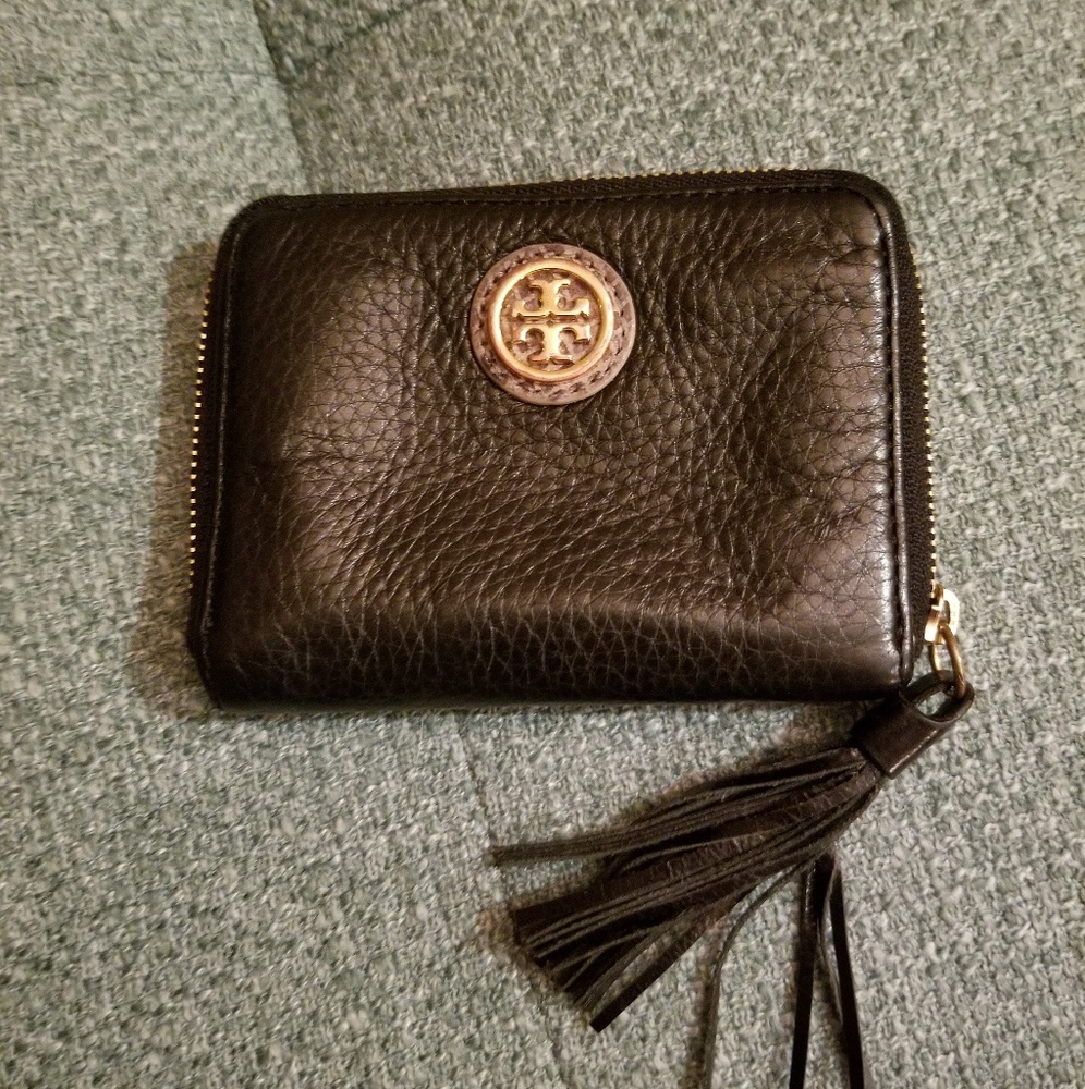 Tory Burch zip wallet with tassel